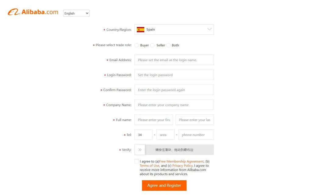 registrarse en alibaba para hacer importaciones desde china